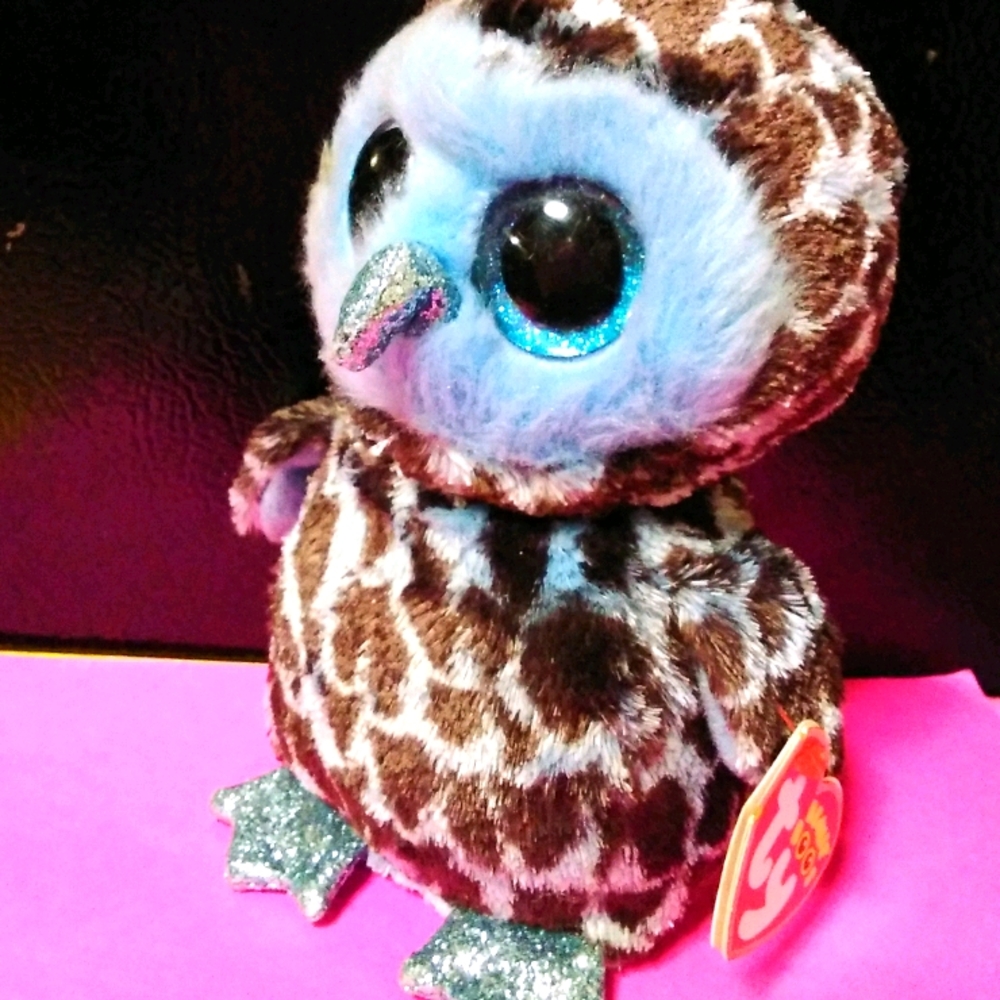TY BEANIE BOOS YAGO 2019 BLUE OWL 6.5" w/ATTACHED TAGS NEW